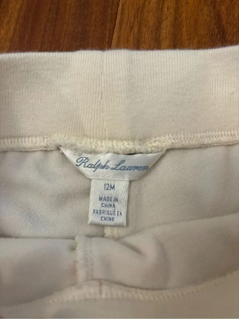 Ralph Lauren Cream Floral Fuzzy Jogger Sweatpants